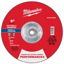 Milwaukee 49-94-0947 9" x 1/8" x 5/8"-11 Performance+ Dual Metal Cut & Grind Wheel - Type 27