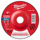 Milwaukee 49-94-0913 5" x 1/8" x 7/8" Performance+ Dual Metal Cut & Grind Wheel - Type 27