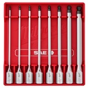 Milwaukee 48-22-9549 8pc 3/8” Drive Long Ball End Hex Bit Socket Set - SAE