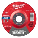Milwaukee 49-94-0713 5" x 1/4" x 7/8" Ceramic+ Metal Grinding Wheel - Type 27