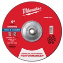 Milwaukee 49-94-0647 9" x 1/4" x 5/8"-11 Performance+ Metal Grinding Wheel - Type 27