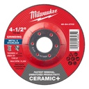 Milwaukee 49-94-0703 4-1/2" x 1/4" x 7/8" Ceramic+ Metal Grinding Wheel - Type 27