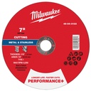 Milwaukee 49-94-0133 7" x 1/16" x 7/8" Performance+ Metal Cut Off Wheel - Type 1