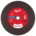 Milwaukee 49-94-0153 12" x 1/8" x 1" Performance+ Metal Cut Off Wheel - Type 1
