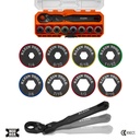 Klein KNECT™ Ratcheting 9-in-1 Low-Profile Socket Wrench Set (65430LP)