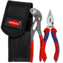 Knipex Set 2 Pc Mini Pliers in Belt Pouch - Cobra® and Needle-Nose (00 20 72 V06)