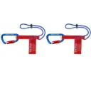 Knipex 13" Tool Tethering Adaptor Straps with Captive Eye Carabiner (00 50 06 T BKA)