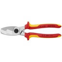 Knipex 8" Cable Shears-1000V Insulated (95 16 200)
