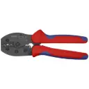 Knipex 8 3/4" Crimping Pliers For Non-Insulated Open Plug-Type Connectors (Plug Width 4.8 and 6.3 mm) (97 52 35)