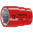 Knipex 1/2" Drive Socket-1000V Insulated, 22 mm (98 47 22)