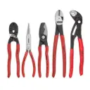Knipex Set 5 Pc Automotive Starter Pliers Set (87 01 250, 95 11 200, 26 11 200, 74 01 250, 71 31 200) (9K 00 80 108 US)