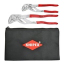 Knipex Set 2 Pc Pliers Wrench Set With Keeper Pouch (86 03 180, 86 03 250 & 9K 00 90 12 US) (9K 00 80 109 US)