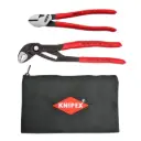 Knipex Set 2 Pc Cobra® and Diagonal Cutters Set with Keeper Pouch (87 01 250, 74 01 200) (9K 00 80 124 US)