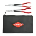 Knipex Set 2 Pc Extra Long Needle Nose Pliers Set w/ Keeper Pouch (28 71 280, 28 81 280 and 9K 00 90 12 US) (9K 00 80 128 US)
