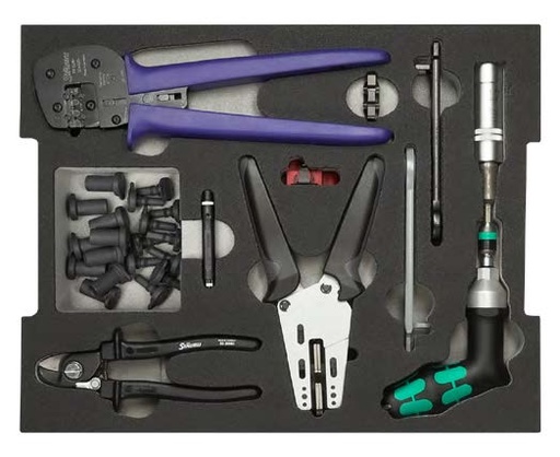 [SBI_32.6128-22100] Stäubli PV-WZ/AWG-SET-22100 Installer Tool Case SET for MC4, Open Contacts 12; 10 AWG, Barrel Crimp 8 AWG
