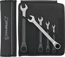 Stahlwille Combination Ratcheting Wrench Set, 8-19mm, 5pcs, Metric, OPEN RATCH 17F/5 (96401705)