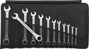 Stahlwille Ratcheting Combination Wrench Set, 1/4"-1", SAE, 12pcs, OPEN RATCH 17a/12 (96411713)