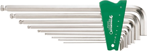 [STW_96432603] Stahlwille 10767H/9 SATZ 9Pcs. SET OF BALL-END HEX KEY WRENCHES, HEX RETAINER RING