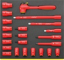 Stahlwille 3/8" Drive VDE Tool Set in Foam TCS 12171/19/4, 23pcs, Metric (96830041)