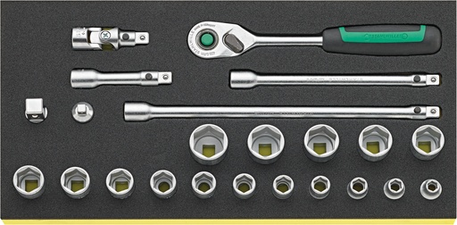 [STW_96830370] Stahlwille TCS 3/8 Inch 456/16/7 QR TCS TRAY SET WITH 3/8" SOCKET SET