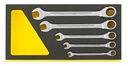 Stahlwille Combination Ratcheting Wrench Set, 8-19mm, 5pcs, Metric, OPEN RATCH TCS 17/5 (96830650)