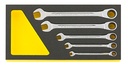 Stahlwille Combination Ratcheting Wrench Set, 8-19mm, 5pcs, Metric, OPEN RATCH TCS 17F/5 (96830652)