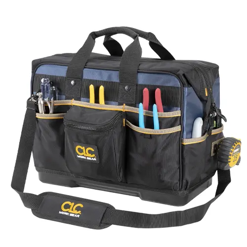 [HGN_PB1553] CLC PB1553 19″ MOLDED BASE CONTRACTOR’S CLOSED TOP TOOL BAG – 29 POCKET