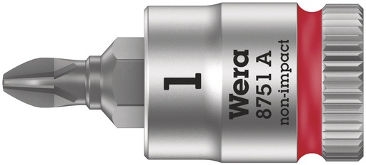 [WER_05003350001] Wera 05003350001 8751 A Phillips Zyklop Bit Socket, 1/4" Dr, PH 1 X 28 mm
