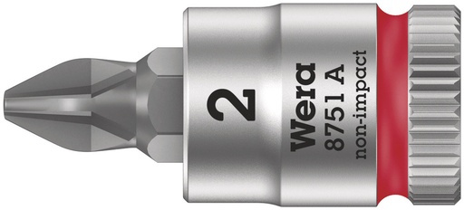 [WER_05003351001] Wera 05003351001 8751 A Phillips Zyklop Bit Socket, 1/4" Dr, PH 2 X 28 mm