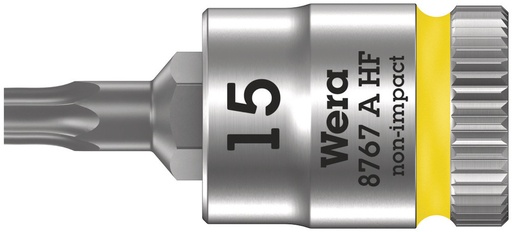 [WER_05003363001] Wera 05003363001 8767 A HF TORX® Zyklop Bit Socket w/Holding Function, 1/4" Dr, TX 15 X 28 mm