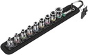 Wera 05003880001 Belt A 1 Zyklop Socket Set w/Holding Function, 1/4" Dr, 10 Pc