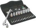Wera 05004018001 8100 SA 8 Zyklop Metal Ratchet Set With Switch Lever, 1/4" Dr, Metric, 28 Pc