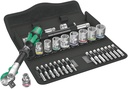 Wera 05004046001 8100 SB 6 Zyklop Speed Ratchet Set, 3/8" Dr, Metric, 29 Pc