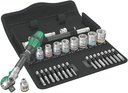 Wera 05004049001 8100 SB 9 Zyklop Speed Ratchet Set, 3/8" Dr, SAE, 29 Pc