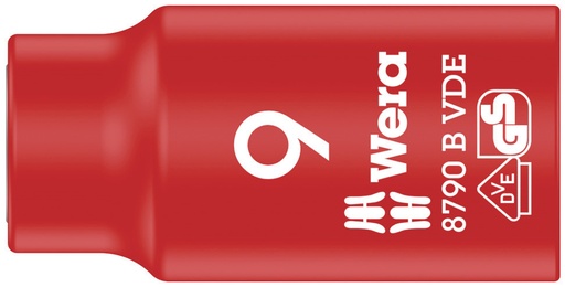 [WER_05004953001] Wera 05004953001 8790 B VDE Zyklop 3/8" Socket, Insulated, 9 X 46 mm