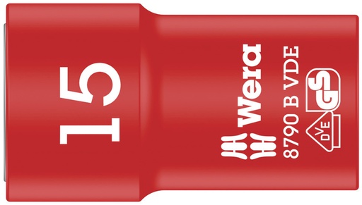 [WER_05004959001] Wera 05004959001 8790 B VDE Zyklop 3/8" Socket, Insulated, 15 X 46 mm