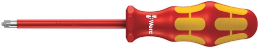 [WER_05006190001] Wera 05006190001 165 I PZ/S VDE Insulated Screwdriver For PlusMinus Screws (Pozidriv/Slotted), # 1 X 80 mm