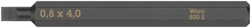 [WER_05018140001] Wera 05018140001 800 S Slotted Bits For Impact Screwdrivers, 0.8 X 4 X 70 mm