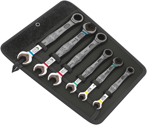 [WER_05020022001] Wera 05020022001 6000/6002 Joker 6 Set 1 Set of Ratcheting Combination / Double Open-Ended Wrenches, 6 Pc