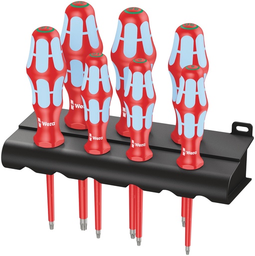[WER_05022767001] Wera 05022767001 3167 I/7 TORX® Screwdriver Set, Stainless and Rack, 7 Pc