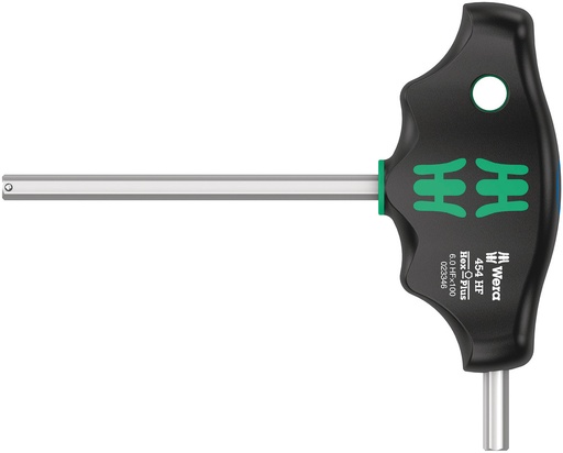 [WER_05023346001] Wera 05023346001 454 HF T-Handle Hexagon Screwdriver Hex-Plus w/Holding Function, 6 X 100 mm