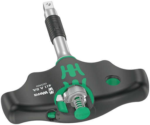 [WER_05023460001] Wera 05023460001 411 A RA T-Handle Adapter Screwdriver With Ratchet Function, 1/4", 1/4" X 45 mm