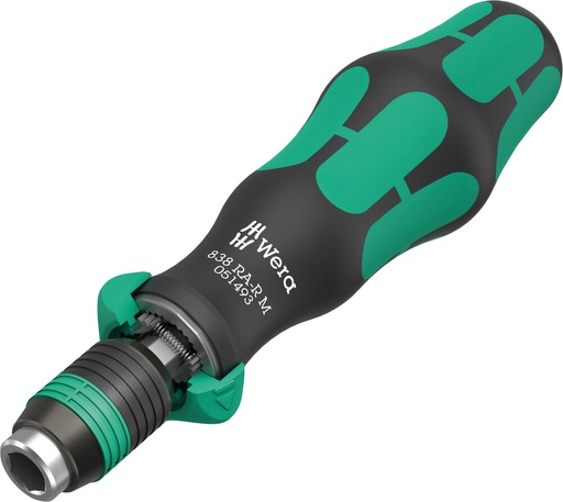 [WER_05051493001] Wera 05051493001 838 RA-R M BitHolding Screwdriver With Ratchet Functionality, 1/4", 1/4" X 123.5 mm