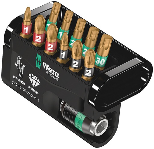 [WER_05057421001] Wera 05057421001 Bit-Check 12 Diamond 1, 12 Pc