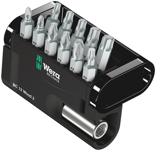 [WER_05057422001] Wera 05057422001 Bit-Check 12 Wood 2, 12 Pc