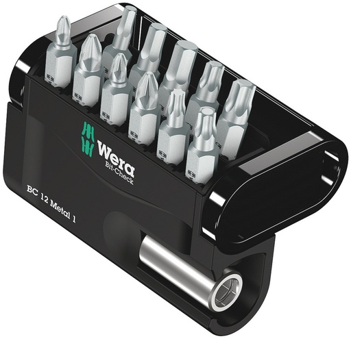 [WER_05057424001] Wera 05057424001 Bit-Check 12 Metal 1, 12 Pc