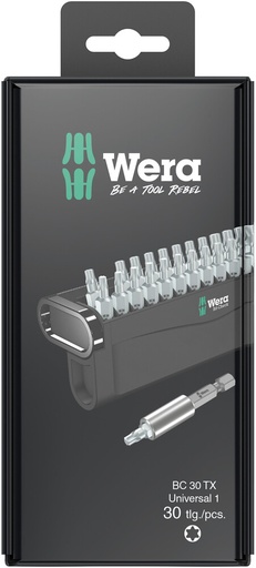[WER_05057900001] Wera 05057900001 Bit-Check 30 TX Universal 1 SB, 30 Pc