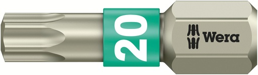 [WER_05071034001] Wera 05071034001 3867/1 TS TORX® Bits, Stainless, TX 20 X 25 mm