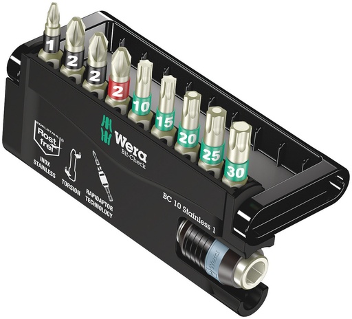 [WER_05071110001] Wera 05071110001 Bit-Check 10 Stainless 1, 10 Pc