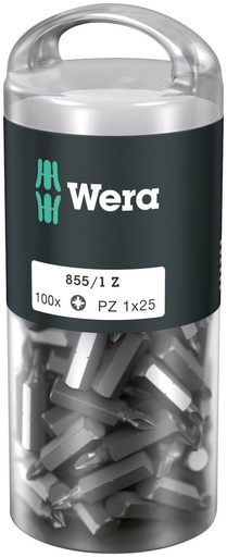 [WER_05072443001] Wera 05072443001 855/1 Z DIY 100 Bits, PZ 1 X 25 mm, 100 Pc
